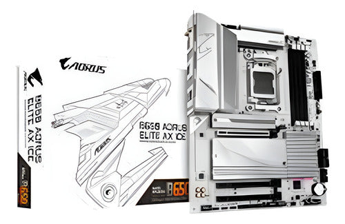 Tarjeta Madre Gigabyte Atx B650 Aorus Elite Ax Ice Am5 Ddr5
