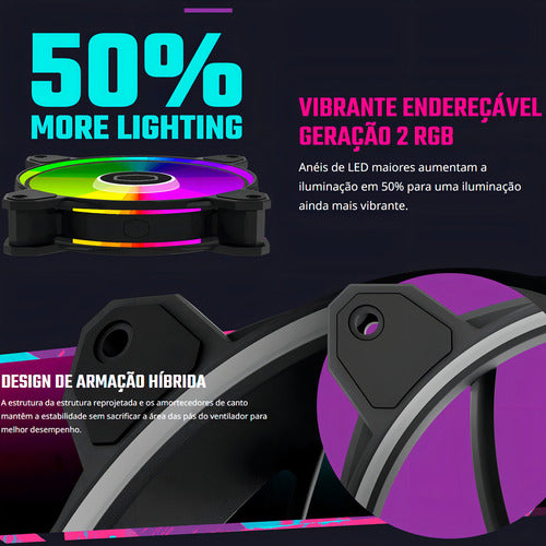 Ventilador Cooler Master Masterfan Mf120 Halo² Argb 2050rpm