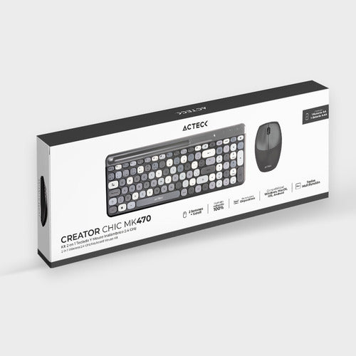 Kit De Teclado Y Mouse Acteck Creator Chic Mk470 Inalámbrico