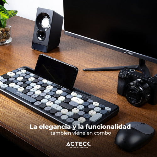 Kit De Teclado Y Mouse Acteck Creator Chic Mk470 Inalámbrico