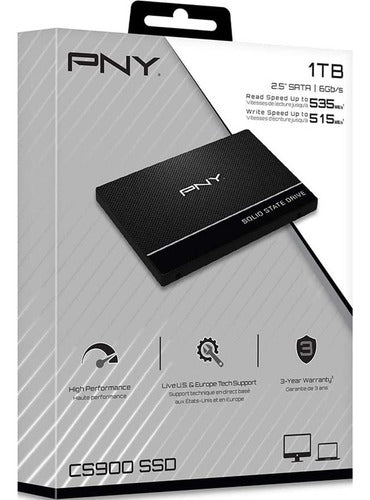Ssd Pny Cs900, 1tb, Sata Iii, 2.5'', 7mm