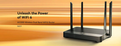 Netis Router Inalám Nx31 (ax3000)4 Puertos Wifi 6, 3000 Mbps