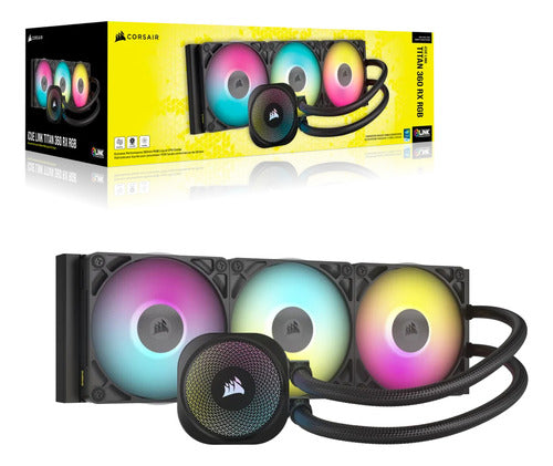Corsair Icue Link Titan 360 Rx Rgb Líquido Cpu 3x120mm Negro