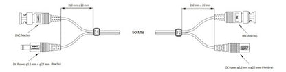 Dahua Cable Siames Video Y Energia 50mts Hasta 4k Int Y Ext