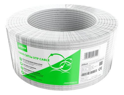 Bobina Cable Utp Cat5e Dahua 100m Blanco Interior Cca