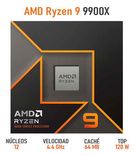 Procesador Amd Ryzen 9 9900x, S-am5 5.60ghz 12-core 76mb L3