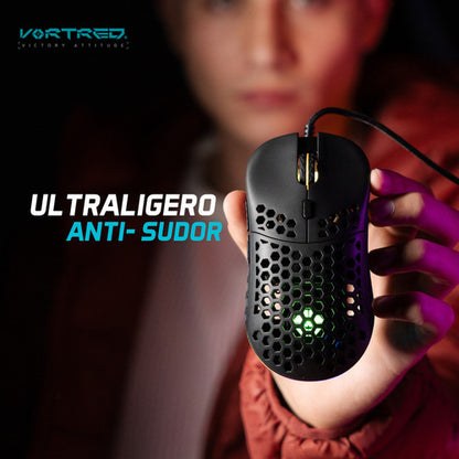 Mouse Gamer Vortred Óptico Litebee, Alámbrico Usb 12.800dpi