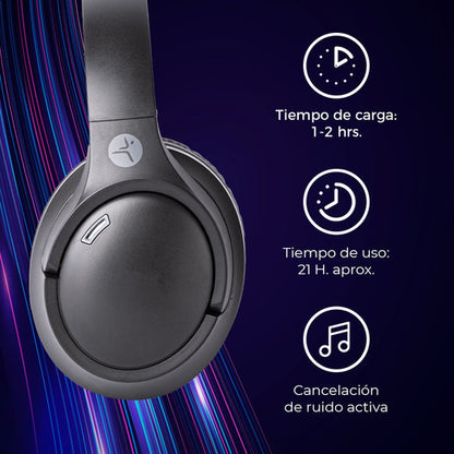 Techzone Audífonos Con Micrófono Tzdj02, Bluetooth, Usb-c