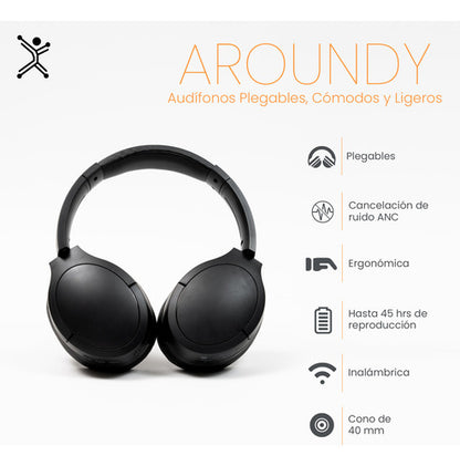 Perfect Choice Audífonos Con Micrófono Aroundy Bluetooth Neg