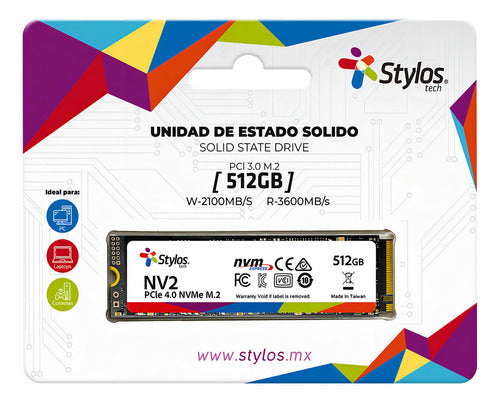 Ssd Stylos Stmssdm21b Nvme, 512gb, Pci Express 4.0, M.2