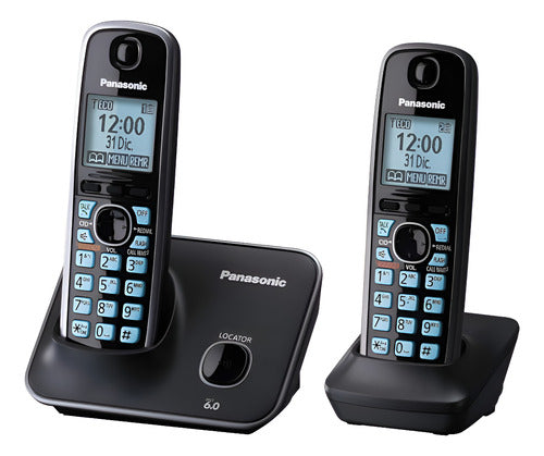 Panasonic Teléfono Dect Pantalla Lcd Inalámbrico 2 Auricular