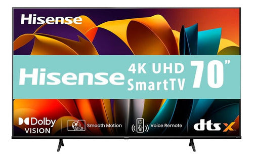 Hisense Smart Tv Led 70a6nv 70 , 4k Ultra Hd, Negro