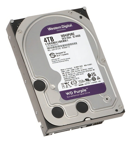 Disco Duro Wd Videovigilancia 4tb 3.5 Sata Purple Wd43purz