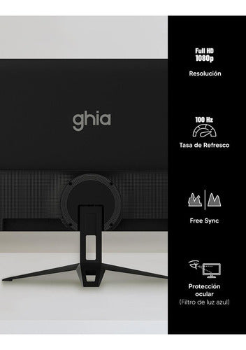 Monitor Ghia 27 Pulgadas Led Ips Fullhd 100hz Bocinas Mg2724