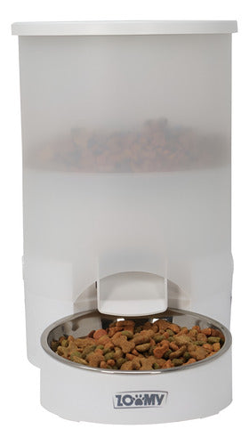 Zoomy Dispensador Alimentos Y Agua Mascotas Zpf01 3l Blanco