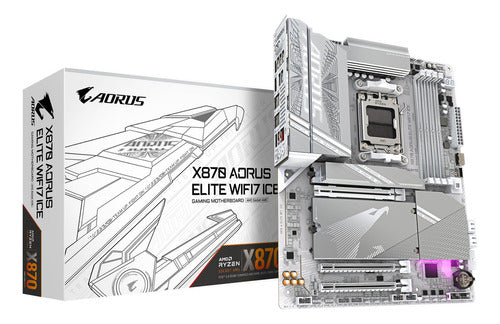 Tarjeta Madre Aorus X870 Aorus Elite Wifi7 Ice Atx Am5 Ddr5