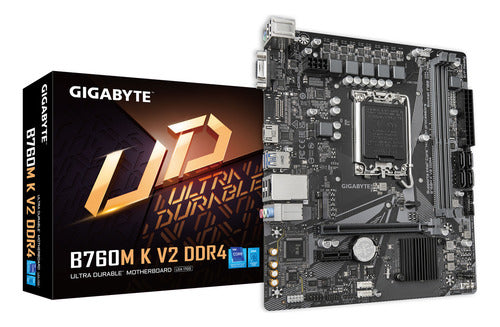 Tarjeta Madre Gigabyte B760m K V2 Ddr4 Lga1700 Micro Atx