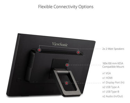 Monitor Viewsonic Td2423d Lcd Touch 24  1920x1080 Fhd 60hz