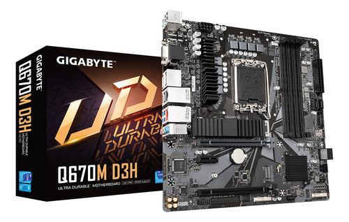 Tarjeta Madre Gigabyte Micro-atx Q670m D3h 1700 Q670 Ex Ddr5