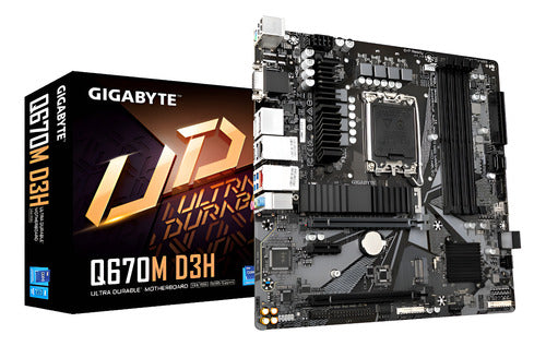Tarjeta Madre Gigabyte Micro-atx Q670m D3h 1700 Q670 Ex Ddr5