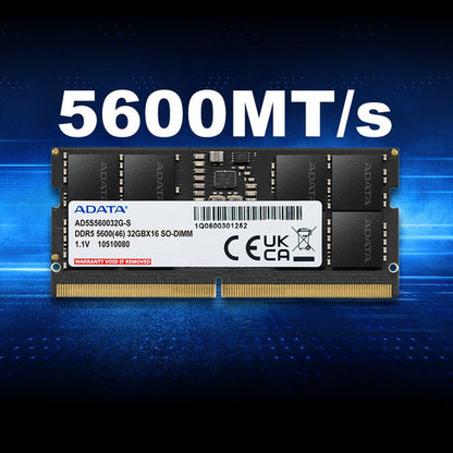 Adata Memoria Ram Sodimm 32gb, Ddr5, 5600 Mhz