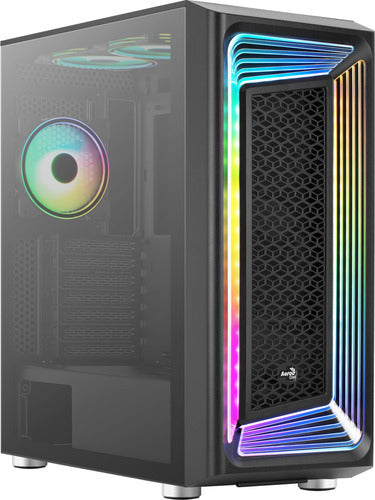 Gabinete Gamer Aerocool Interstellar Mid-tower Rgb Negro