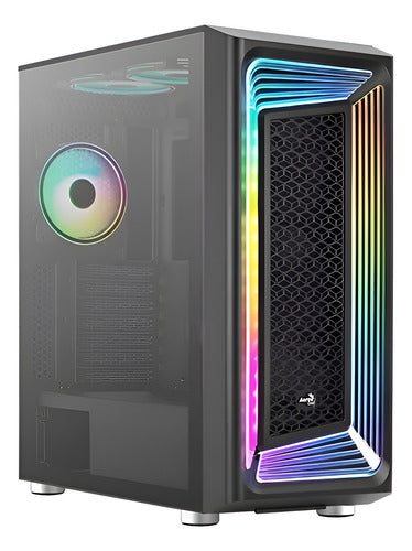 Gabinete Gamer Aerocool Interstellar Mid-tower Rgb Negro