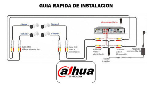 Dahua Kit Vigilancia Dh-kit/xvr5104hs-4kl-i 4 Cámaras Bullet