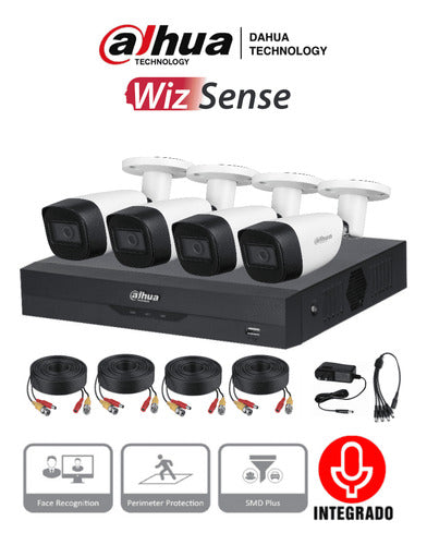 Dahua Kit Vigilancia Dh-kit/xvr5104hs-4kl-i 4 Cámaras Bullet