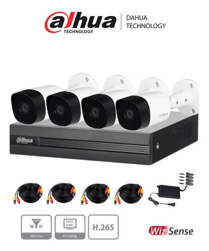 Dahua Kit Vigilancia Dh-kit/xvr5104hs-4kl-i 4 Cámaras Bullet