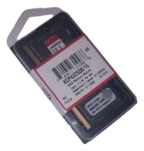 Memoria Ram Kingston Kcp432sd8/16 Ddr4, 3200mhz 16gb So-dimm