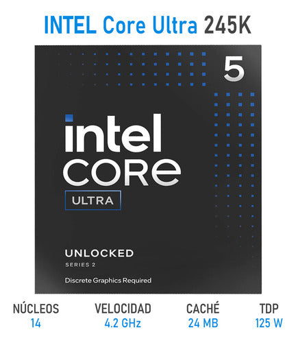 Procesador Intel Core Ultra 5 245k Fclga1851 5.20ghz 14 Nucl