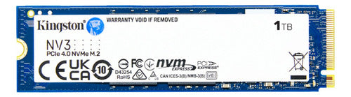 Ssd Kingston Nv3 Nvme, 4tb M.2 6000 Mb/s Lectura Pci E 4.0