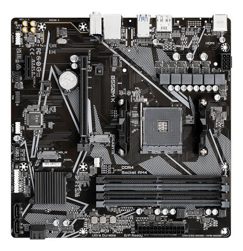 Tarjeta Madre Gigabyte Micro Atx B550m K Am4 Hdmi 128gb Ddr4