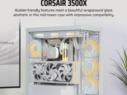 Gabinete Corsair Icue Link 3500x Rgb, Midi-tower Blanco