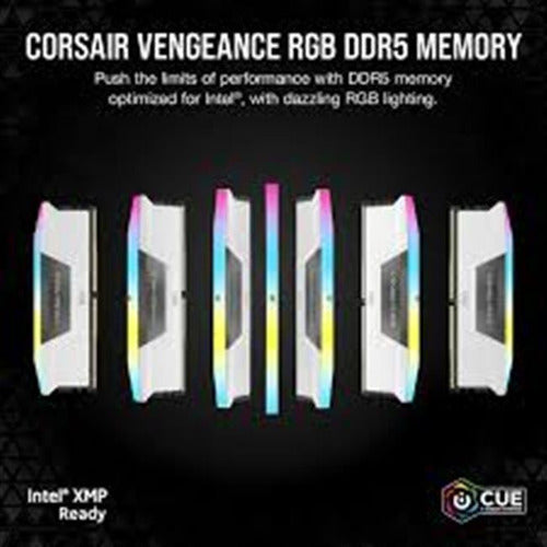 Kit Memoria Ram Corsair Rgb Ddr5 4800mhz 64gb 2x32gb Blanco