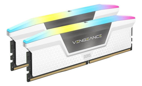Kit Memoria Ram Corsair Rgb Ddr5 4800mhz 64gb 2x32gb Blanco