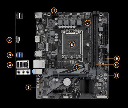 Tarjeta Madre Gigabyte Micro-atx H610m K H610  64gb Ddr4