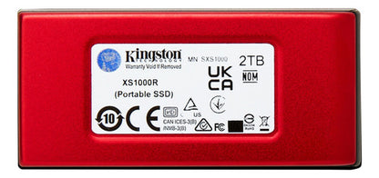 Ssd Externo Kingston Xs1000, 2tb, Usb C, Rojo Sxs1000r/2000g