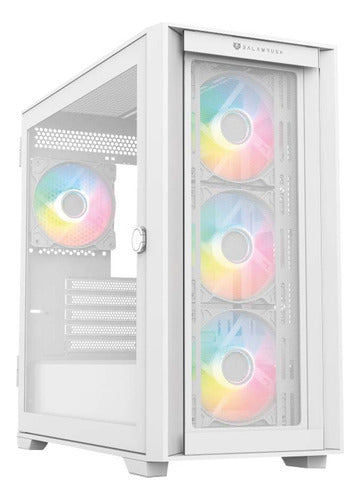 Gabinete Balam Rush Carbono Twin Mate 6000 Rgb Midit Blanco