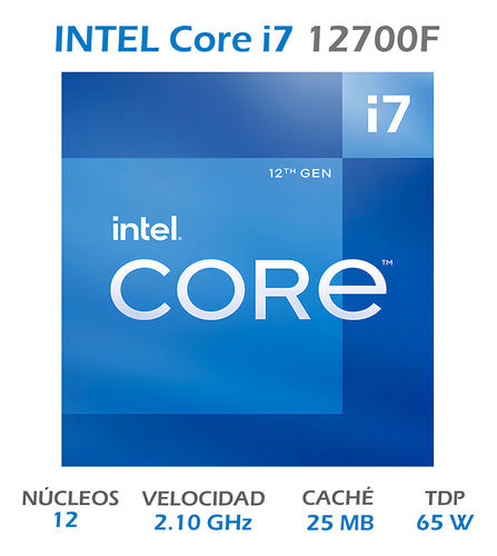 Procesador Intel Core I7-12700f, S-1700 2.10ghz 12-core 25mb