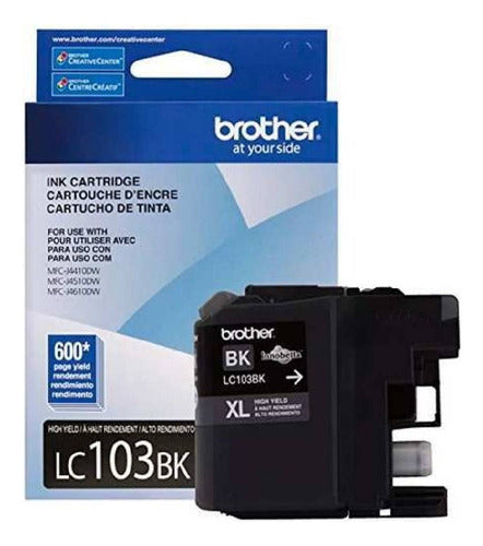 Cartucho Brother Lc103bk Negro, 600 Páginas Lc103bk