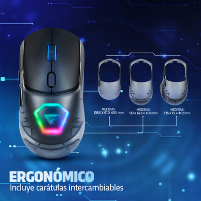 Mouse Gamer Game Factor Óptico Mow700 Bluetooth  26.000dpi
