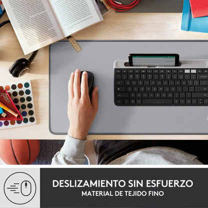 Logitech Desk Mat Studio Series, Alfombrilla De Escritorio Color Gris