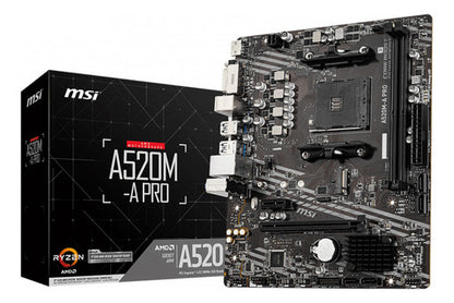 Tarjeta Madre Msi Micro Atx A520m-a Pro, S-am4 64gb Ddr4 Amd