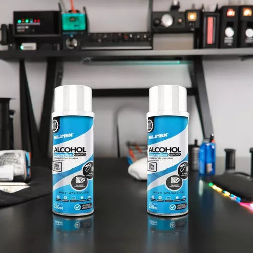 Kit 2 Limpiador Isopropilico Silimex En Aerosol 250ml Azul