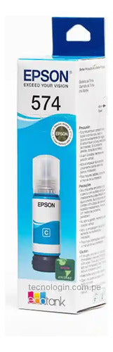 Tanque De Tinta Epson T574 Cian, 70ml, 7.300 Páginas