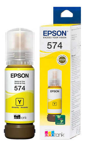 Tanque De Tinta Epson T574 Amarillo, 70ml, 7.300 Páginas
