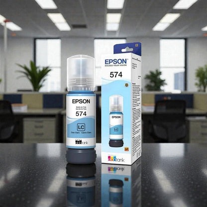 Tanque De Tinta Epson T574 Cian Claro, 70ml, 7.300 Páginas