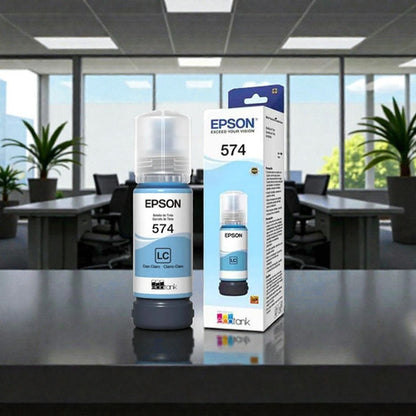 Tanque De Tinta Epson T574 Cian Claro, 70ml, 7.300 Páginas